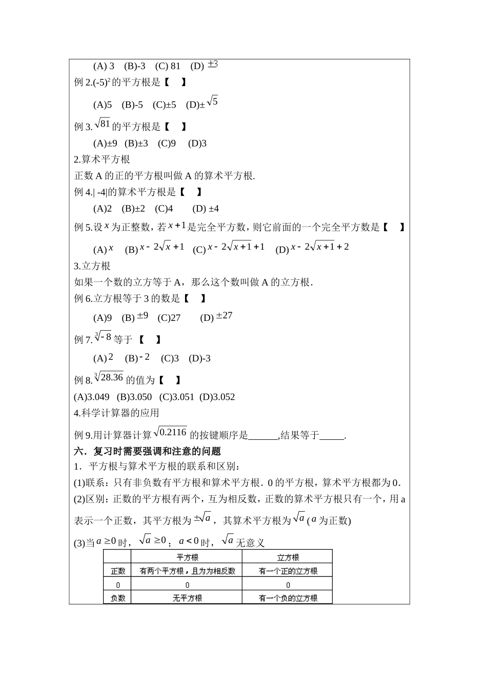 初一实数复习讲义_第3页