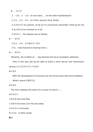 初级英语作文练习