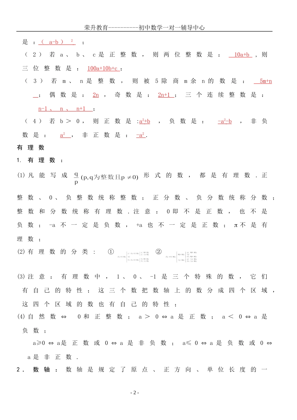 初一数学上册知识点(同名13025)_第2页