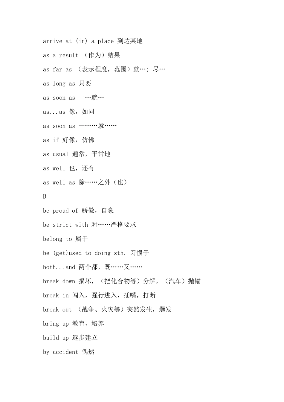 初三中考英语必会300个短语和固定搭配(北京)_第2页