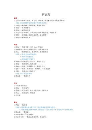 初级中药师-中药药理学-笔记