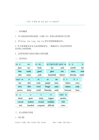 初一下册unit3知识点