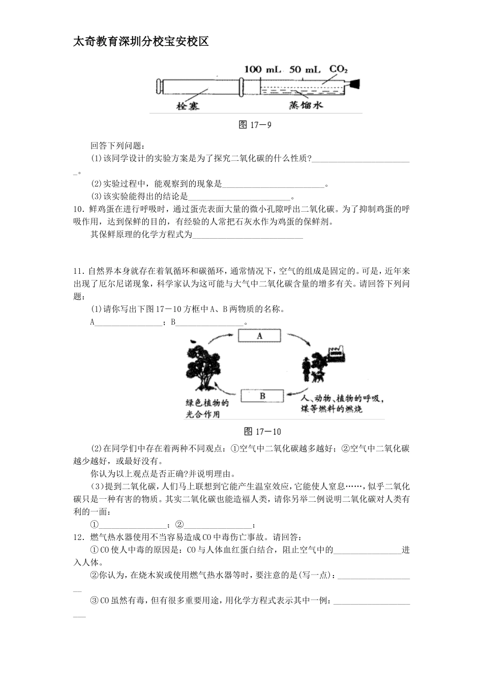 初三化学-二氧化碳-12.13_第2页