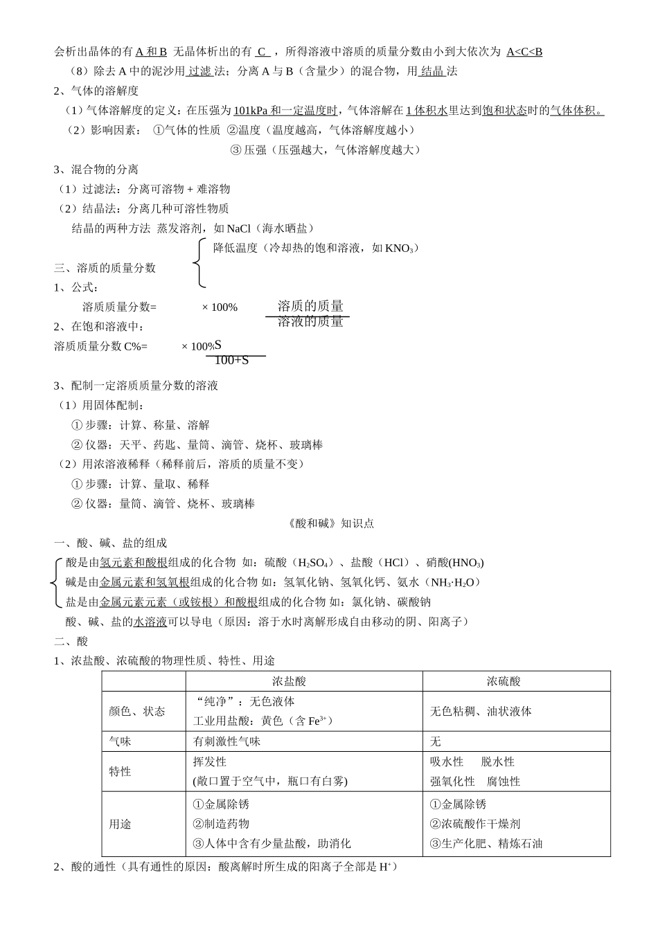 初三化学各章节知识点(全)_第3页