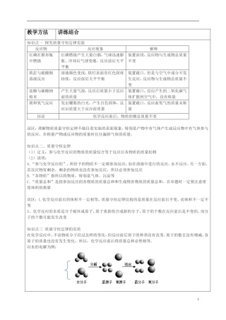 初三化学化学方程式教案和练习