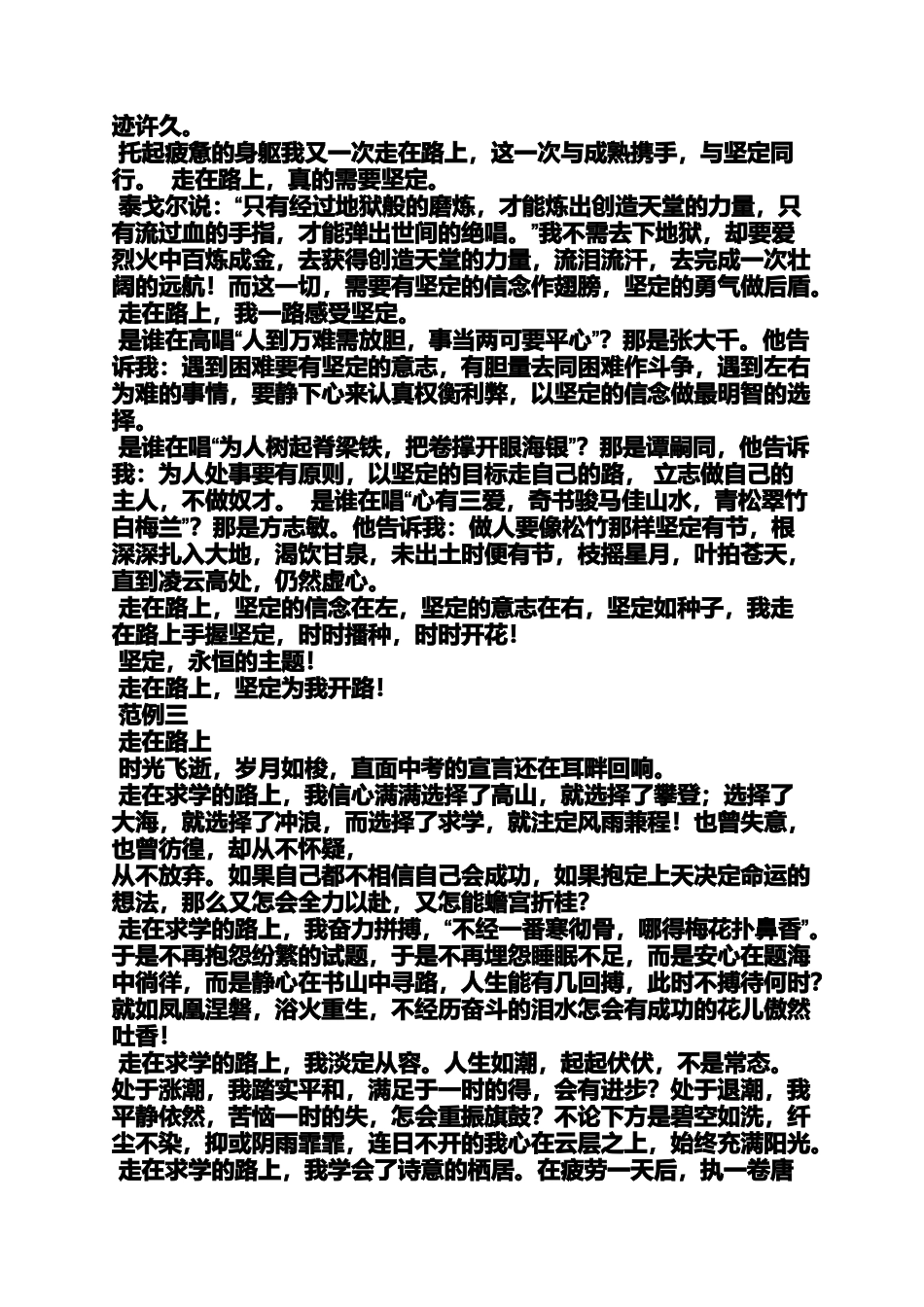 初三作文之初中作文路_第2页