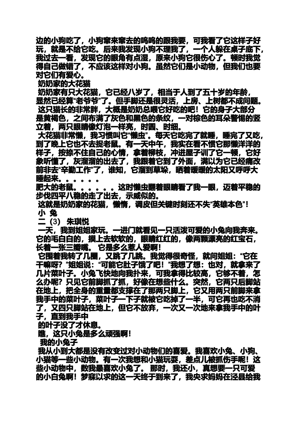 初三作文之我的初中新朋友作文关于动物_第3页
