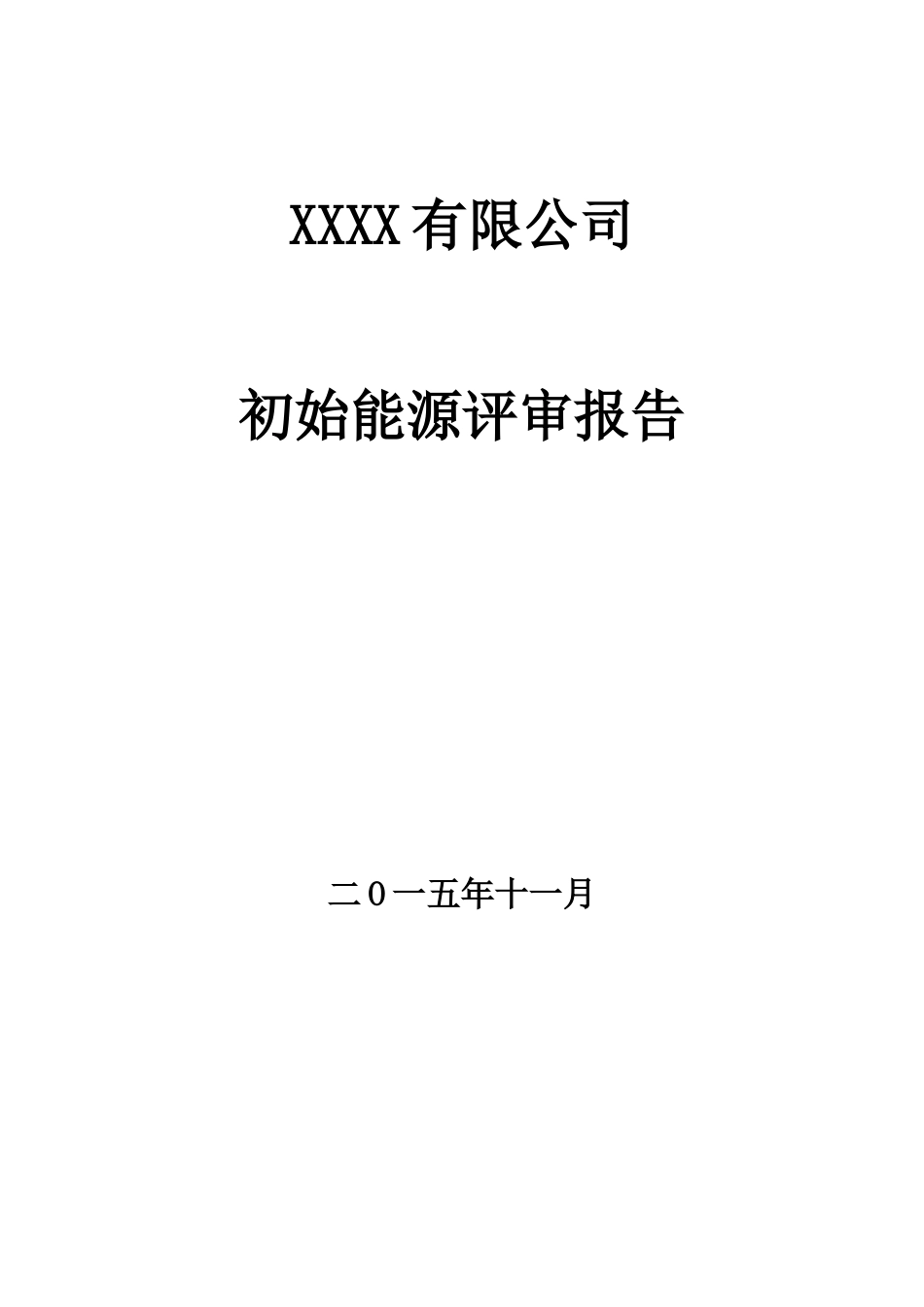 初始能源评审报告模板资料模板_第1页