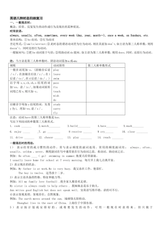 初中8种时态讲解练习