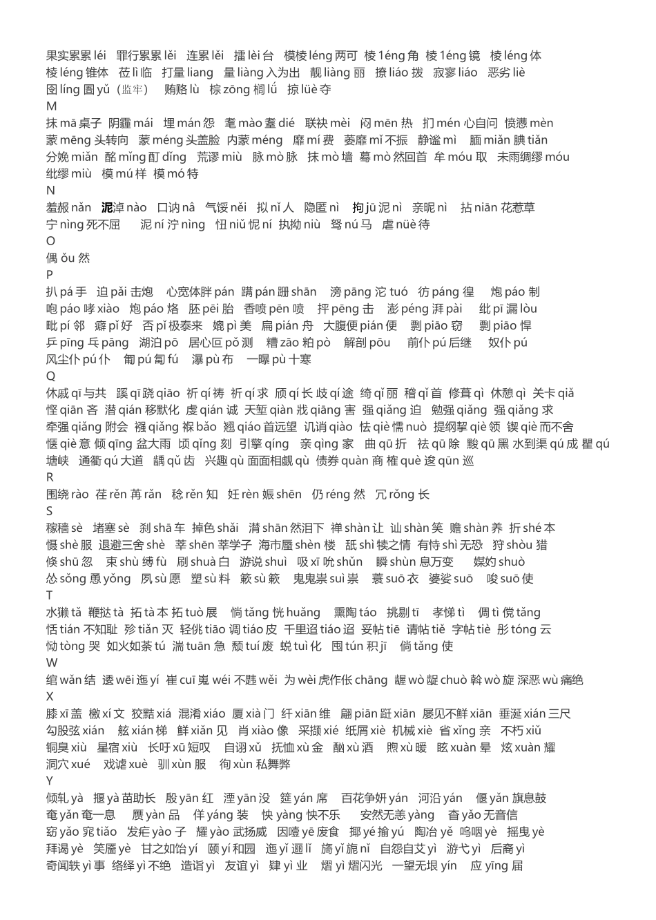 初中3500-个汉字中容易读错字_第2页