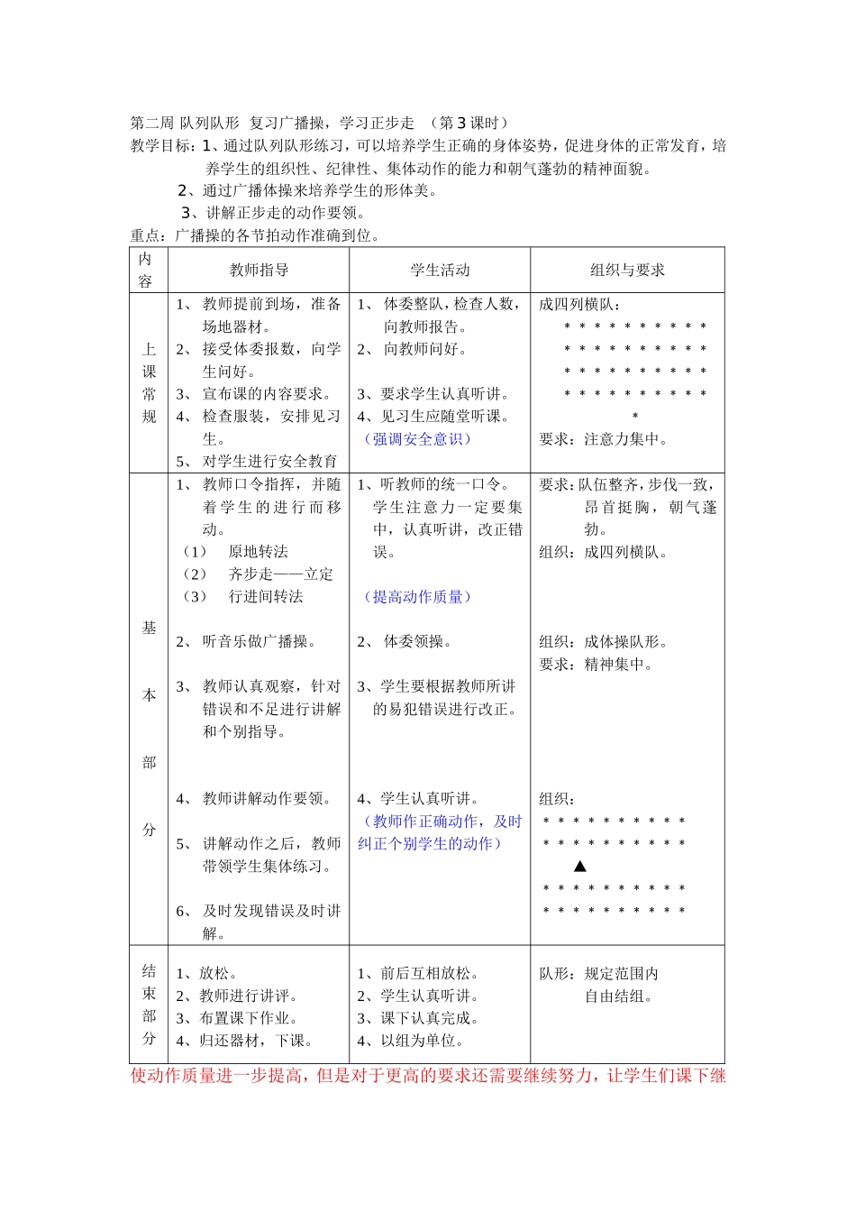 初中八年级体育课教案全集教案(同名7755)_第3页