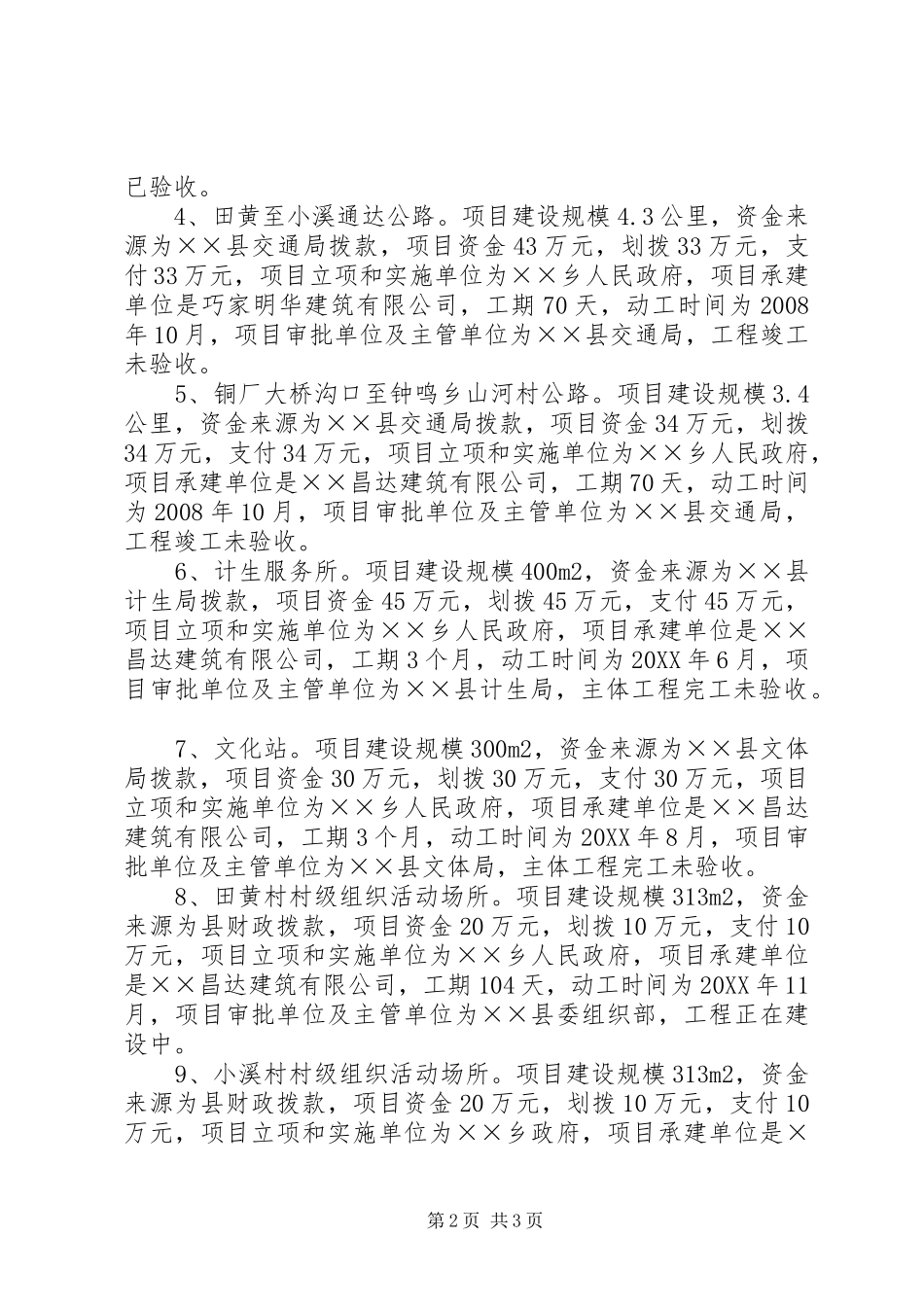 乡镇工程建设领域突出问题专项治理自查报告_第2页