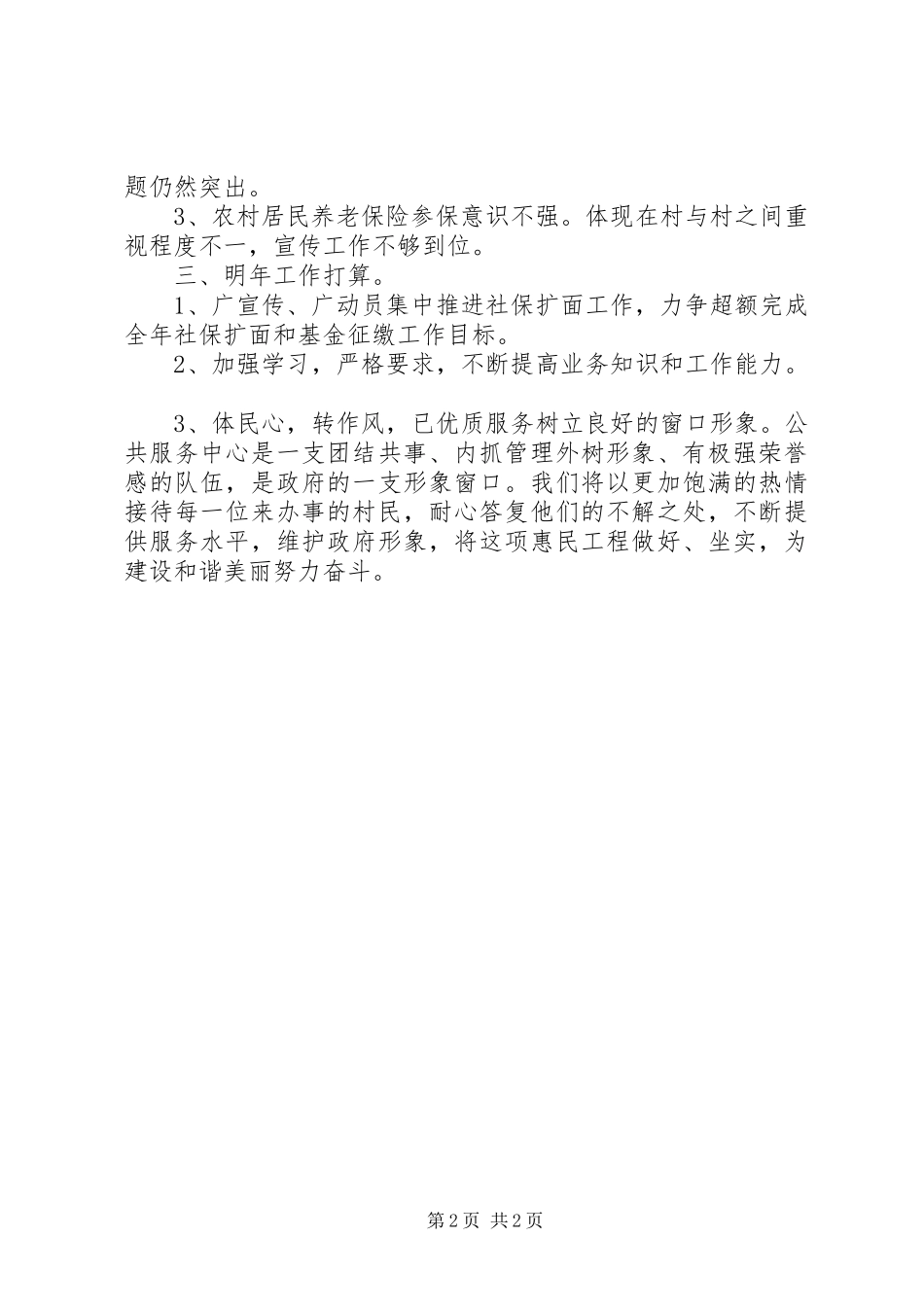 乡镇公共服务中心年度工作总结_第2页