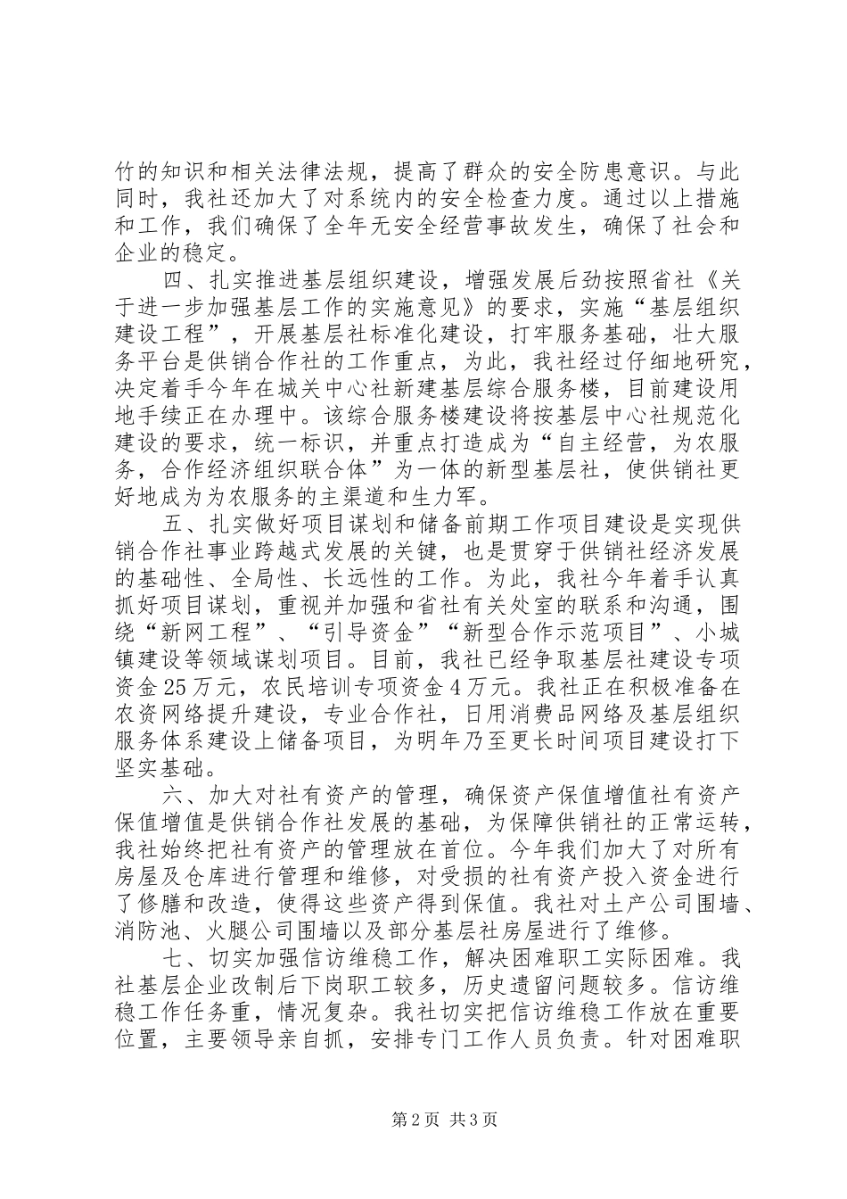 乡镇供销合作社年度工作总结_第2页