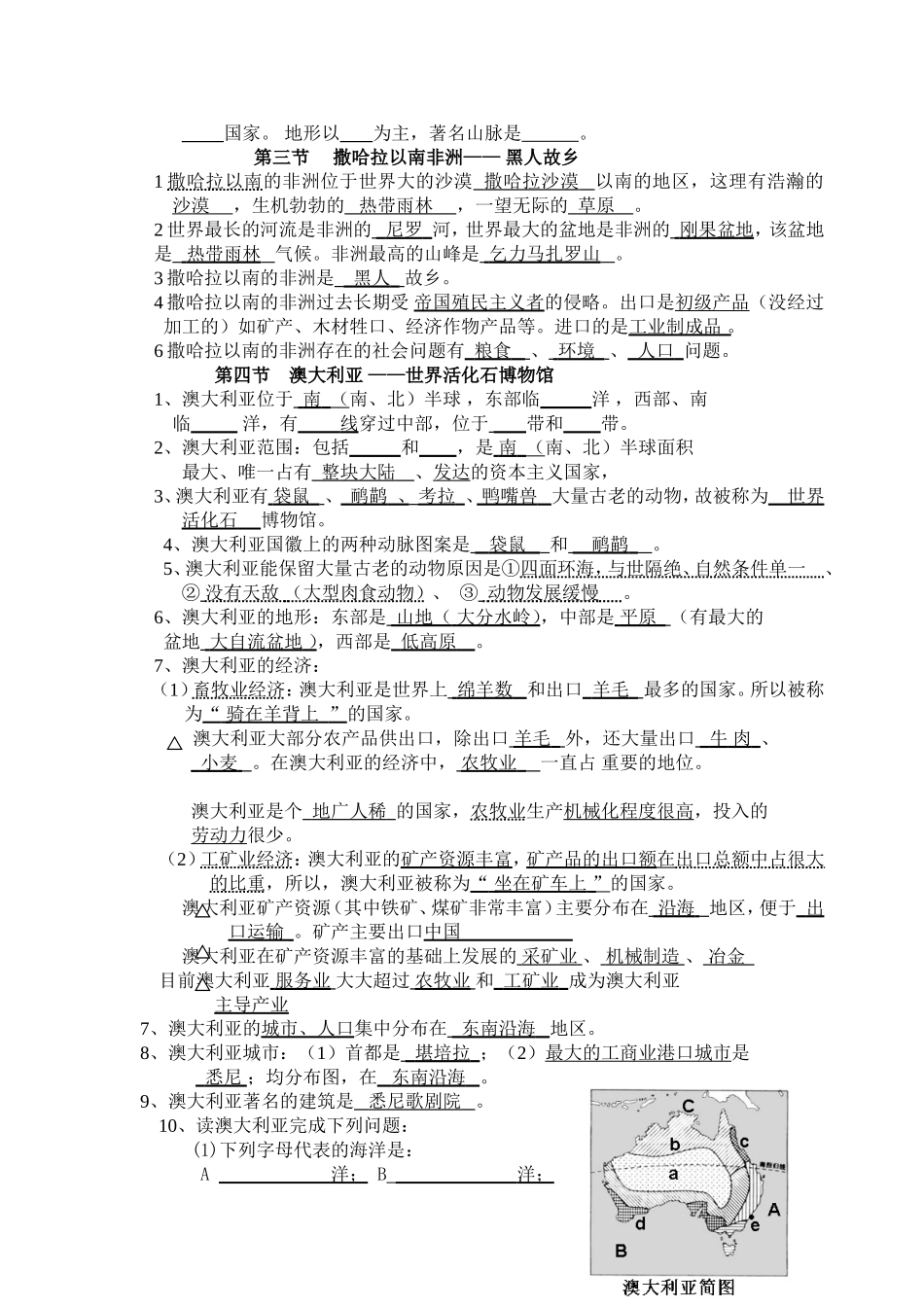 初一地理下册复习第三张中东开始_第3页