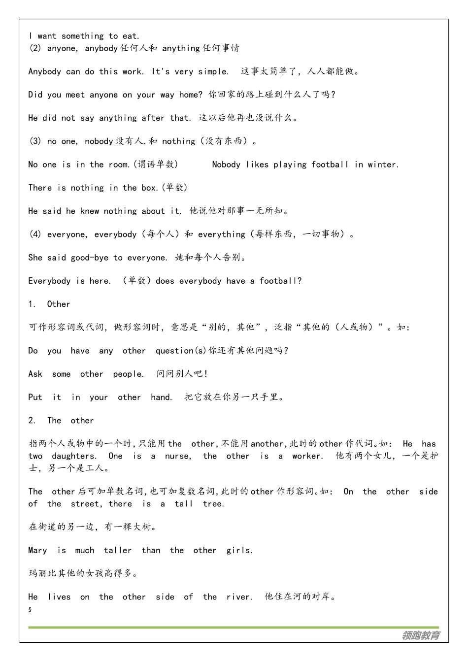 初中不定代词讲解_第3页