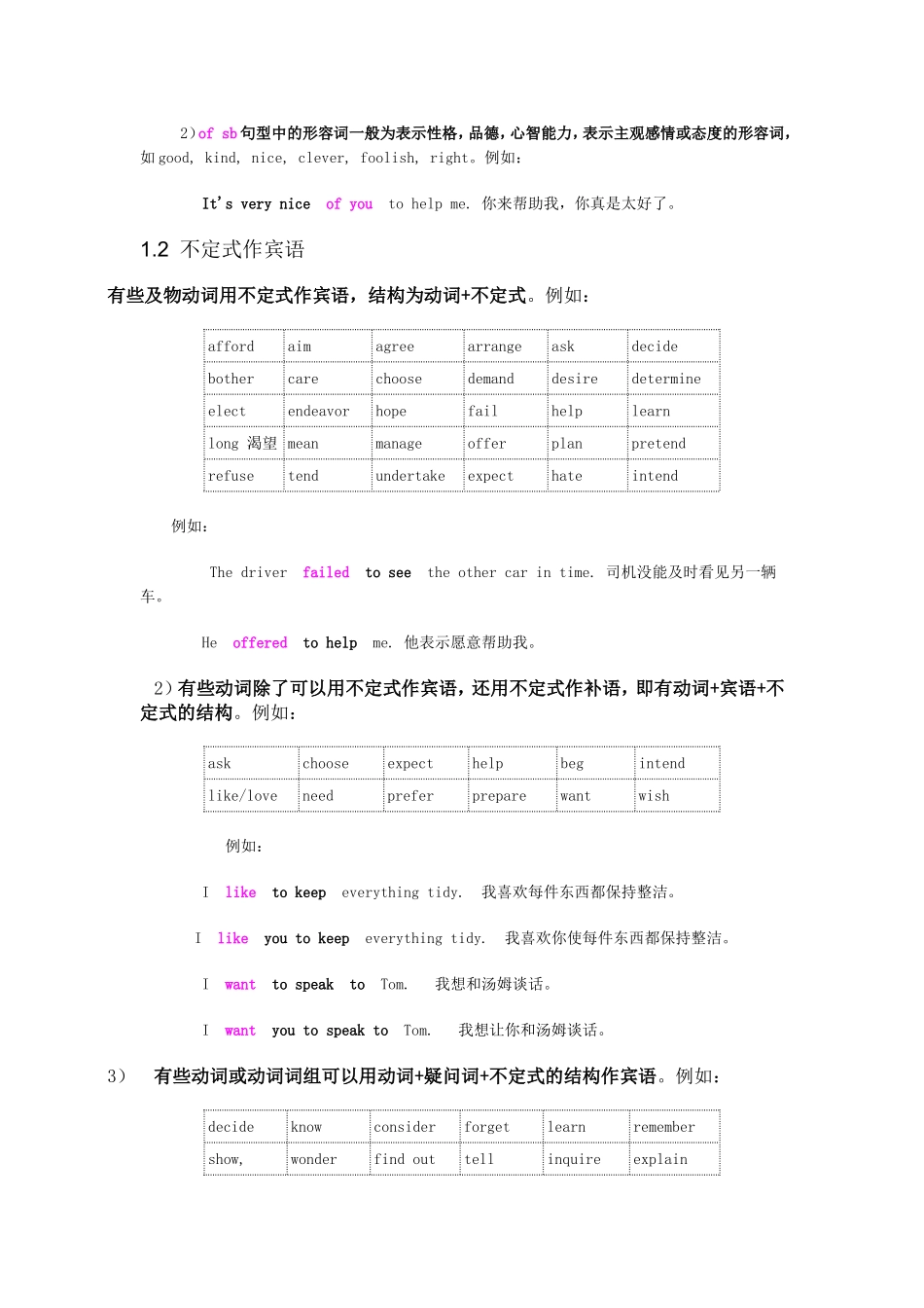 初中不定式todo的用法_第2页