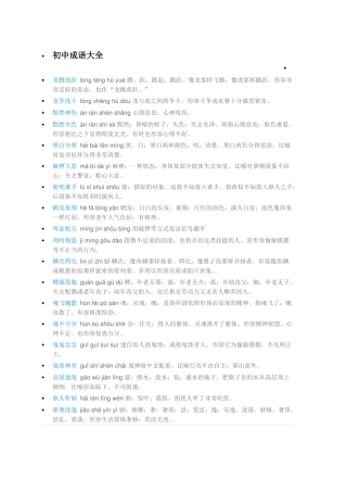 初中成语大全(同名18378)