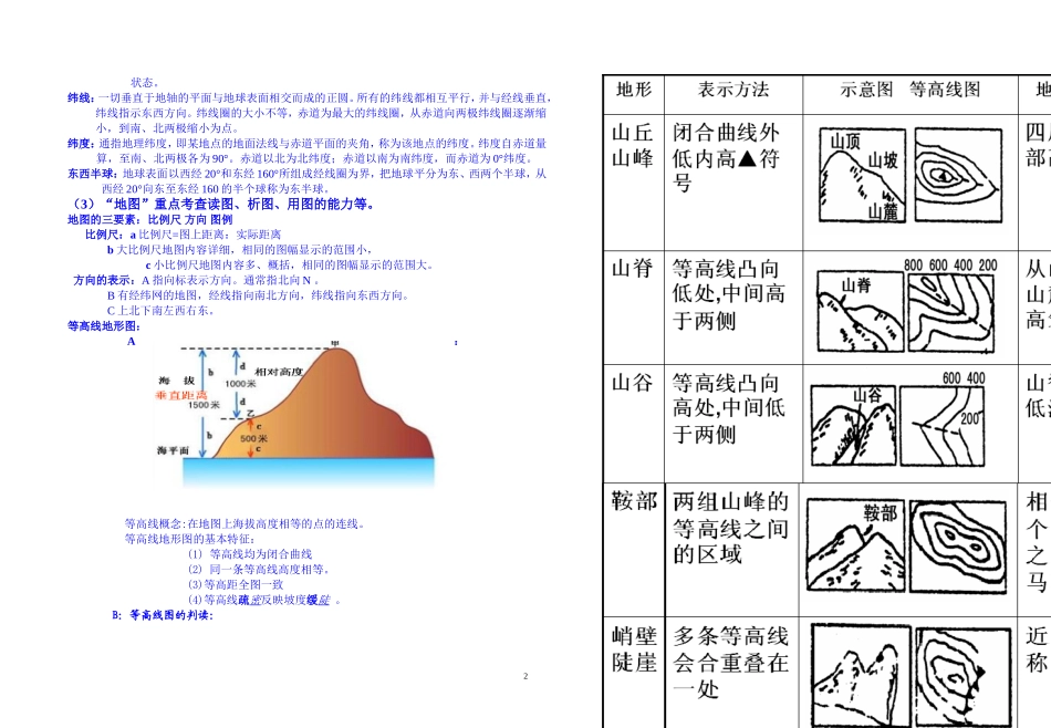 初中地理会考复习资料(2015)_第2页