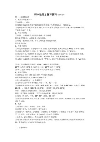 初中地理总复习资料(同名13035)