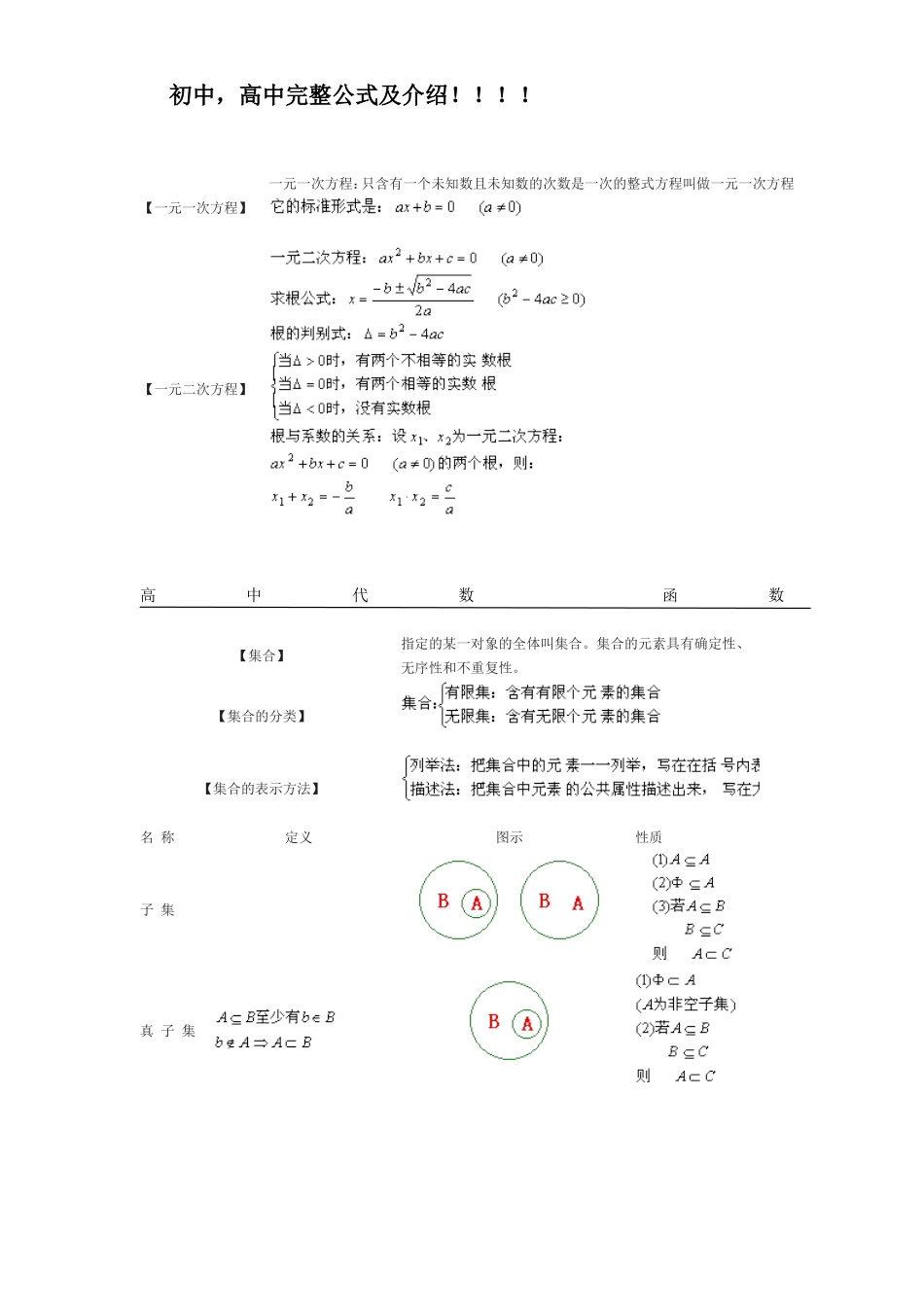 初中高中完整代数公式_第3页