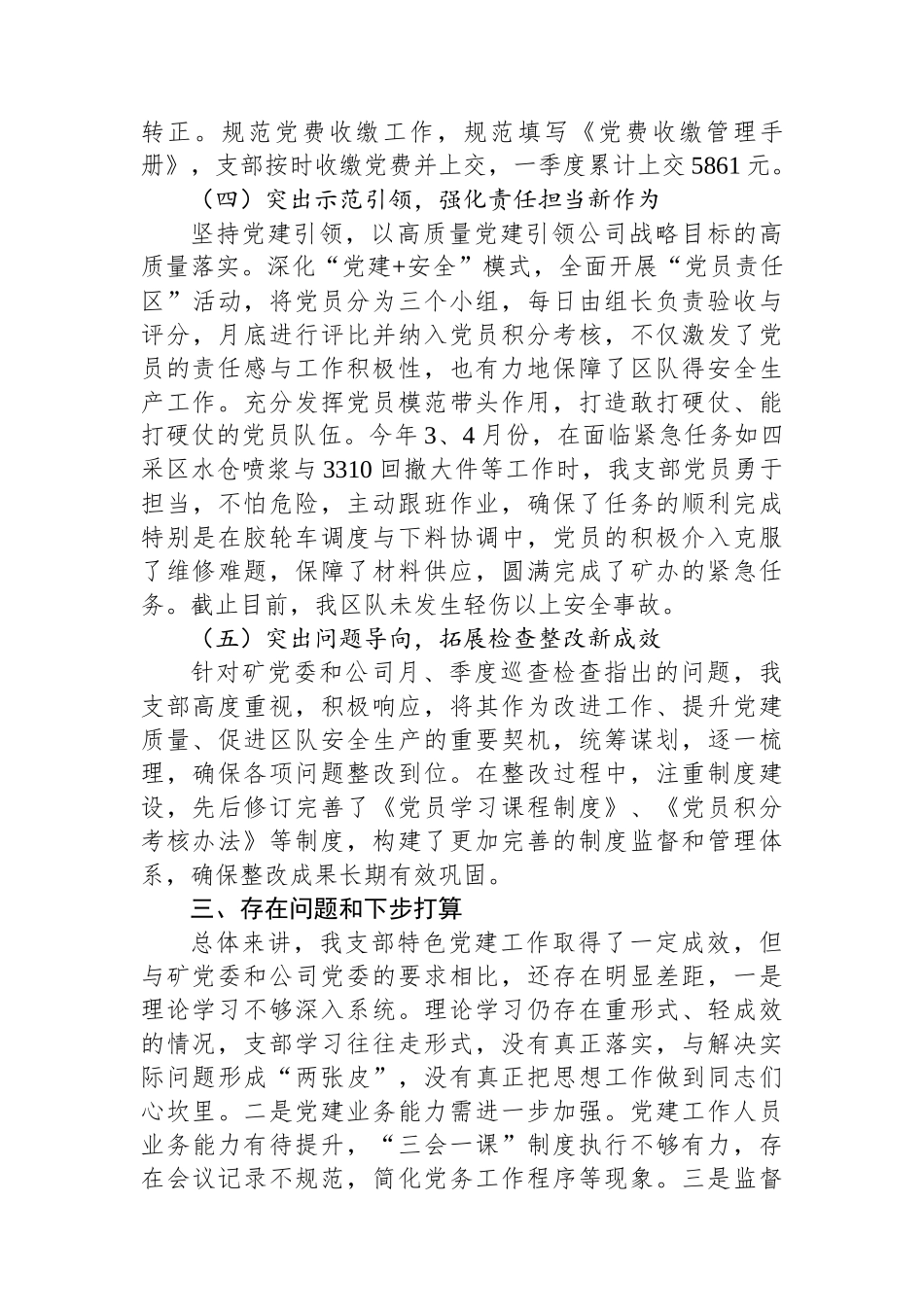 2024年上半年XXX党支部特色党建工作总结_第3页