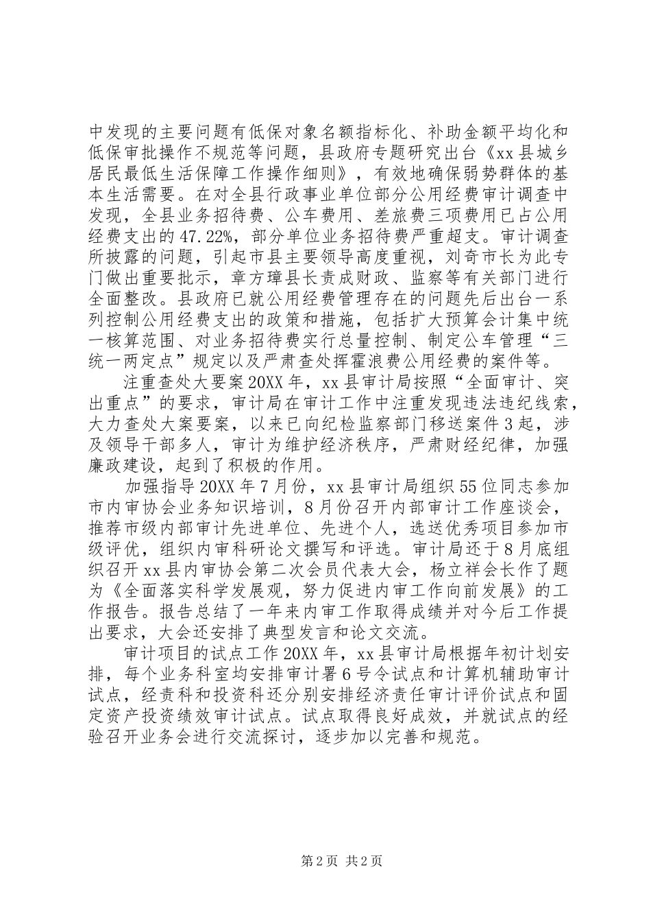 审计局工作总结范文_第2页