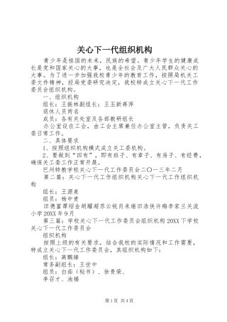 关心下一代组织机构