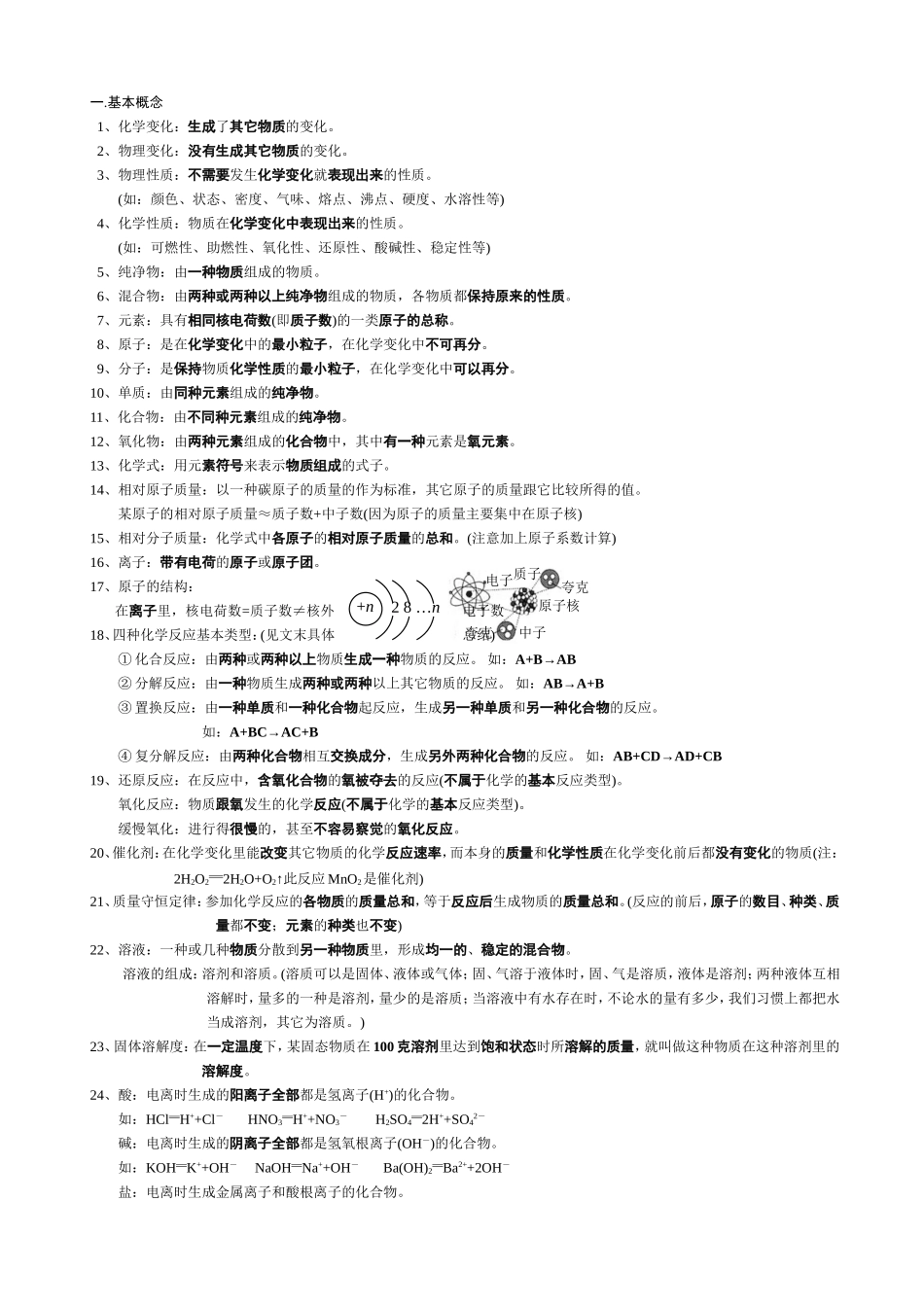 初中化学公式大全(同名18370)_第1页