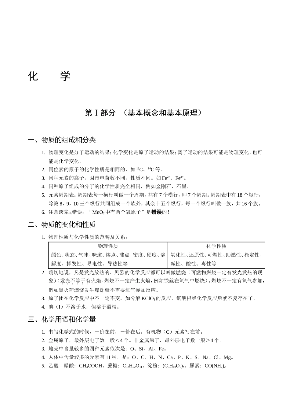 初中化学公式大全_第1页