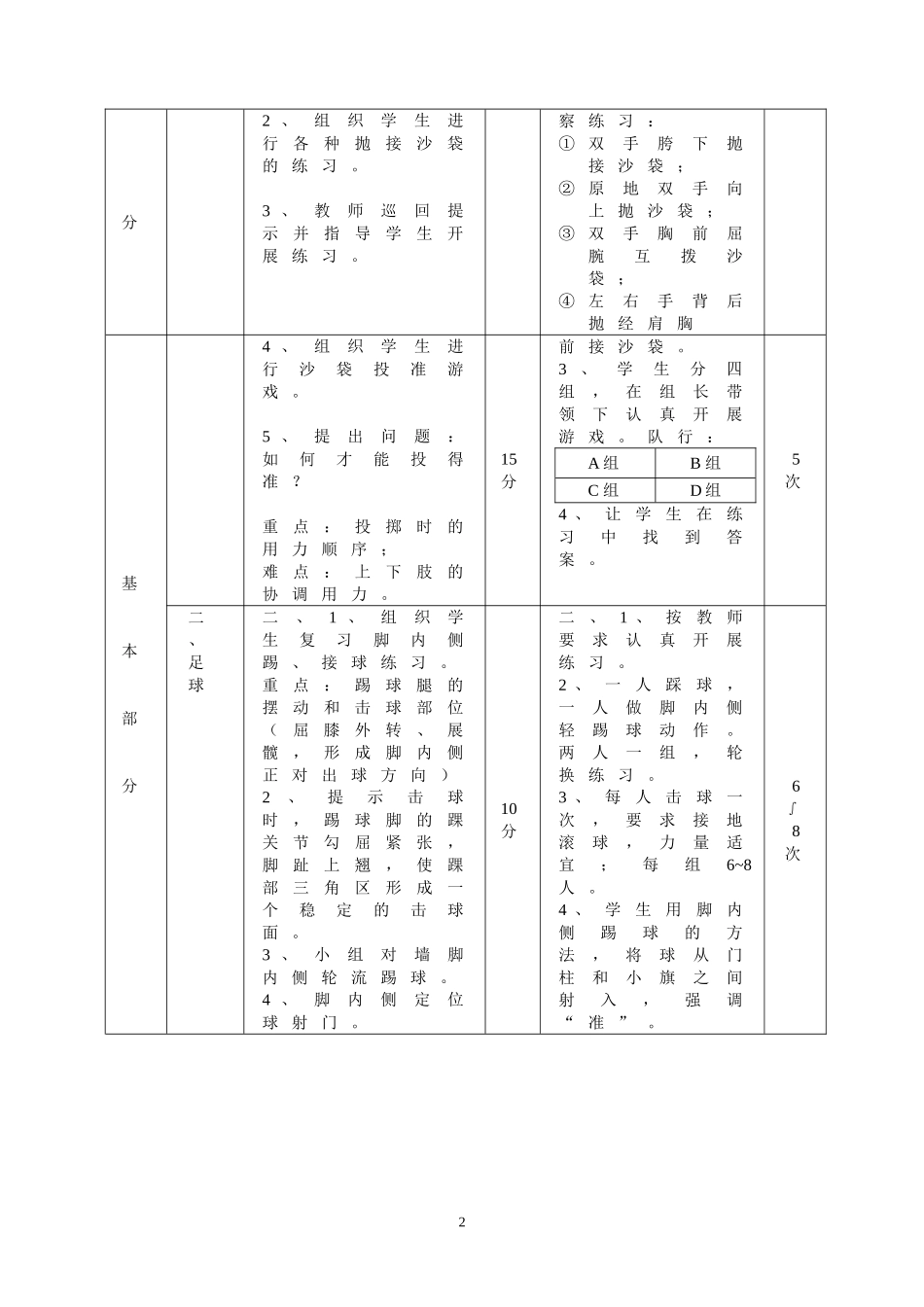 初中体育课教案全集_第2页