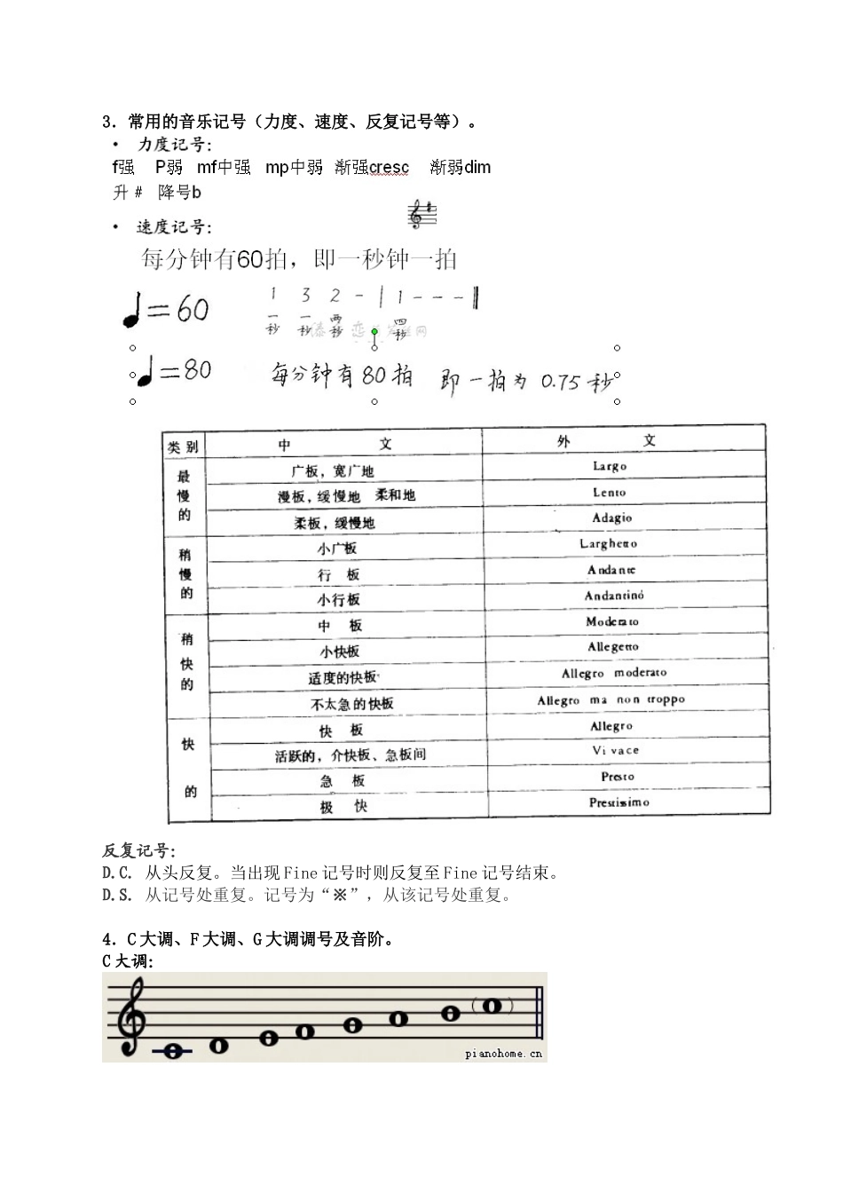 初中音乐毕业考试复习资料_第3页