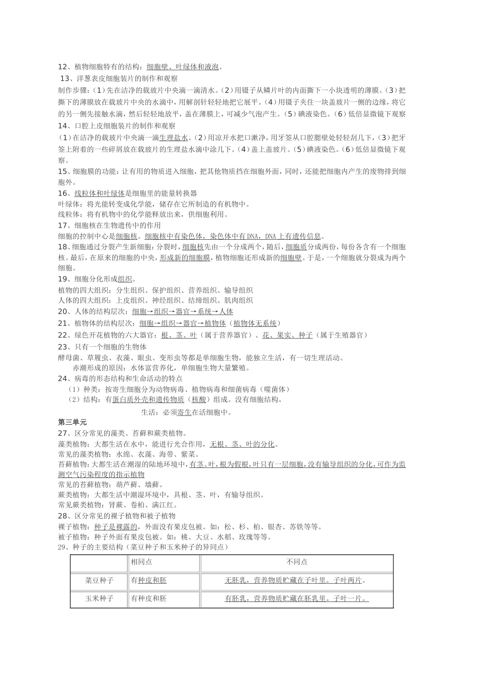 初中生物地理会考复习资料(详细)_第2页