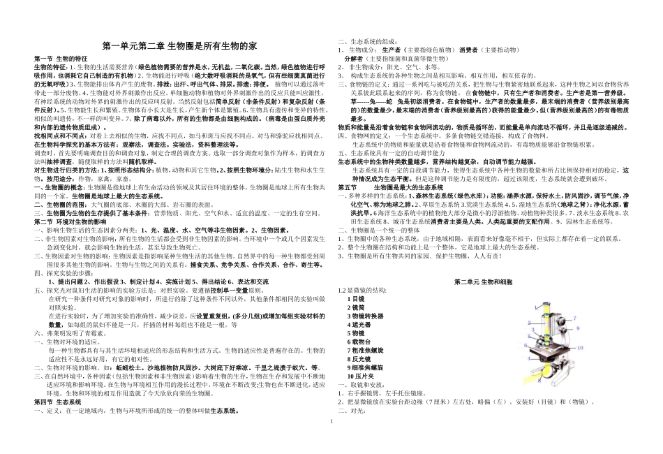初中生物会考必考知识点汇总(同名13045)_第1页