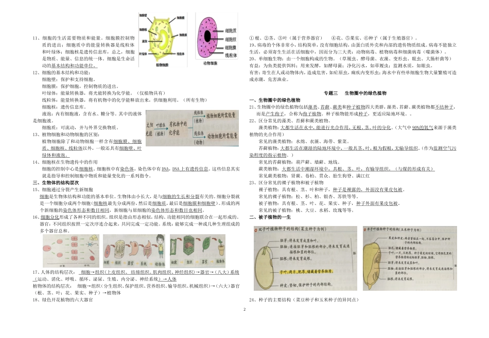 初中生物会考复习提纲_第2页