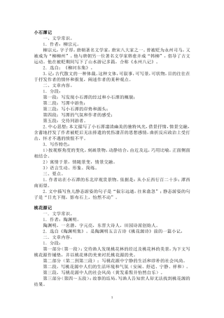 初中文言文常识