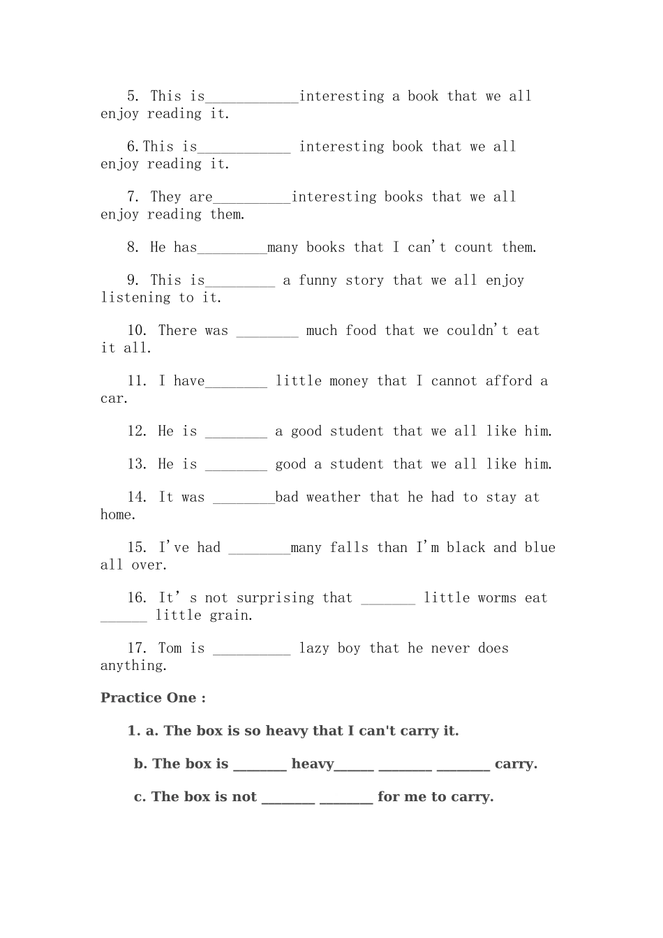 初中英语so与such-强化专练_第2页