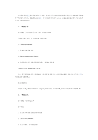初中英语八大时态总结