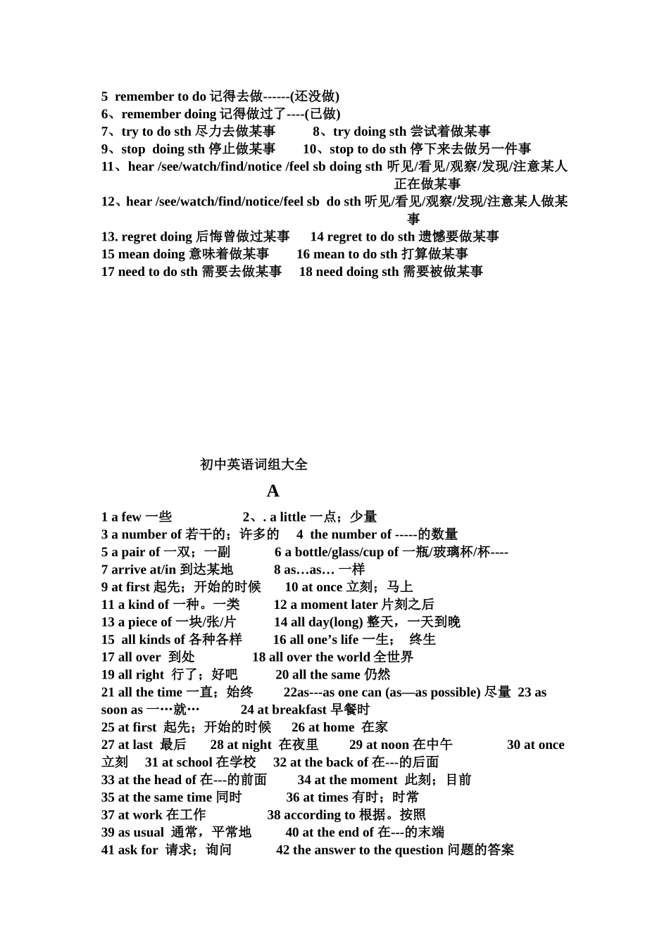 初中英语常见固定搭配-(1)_第3页