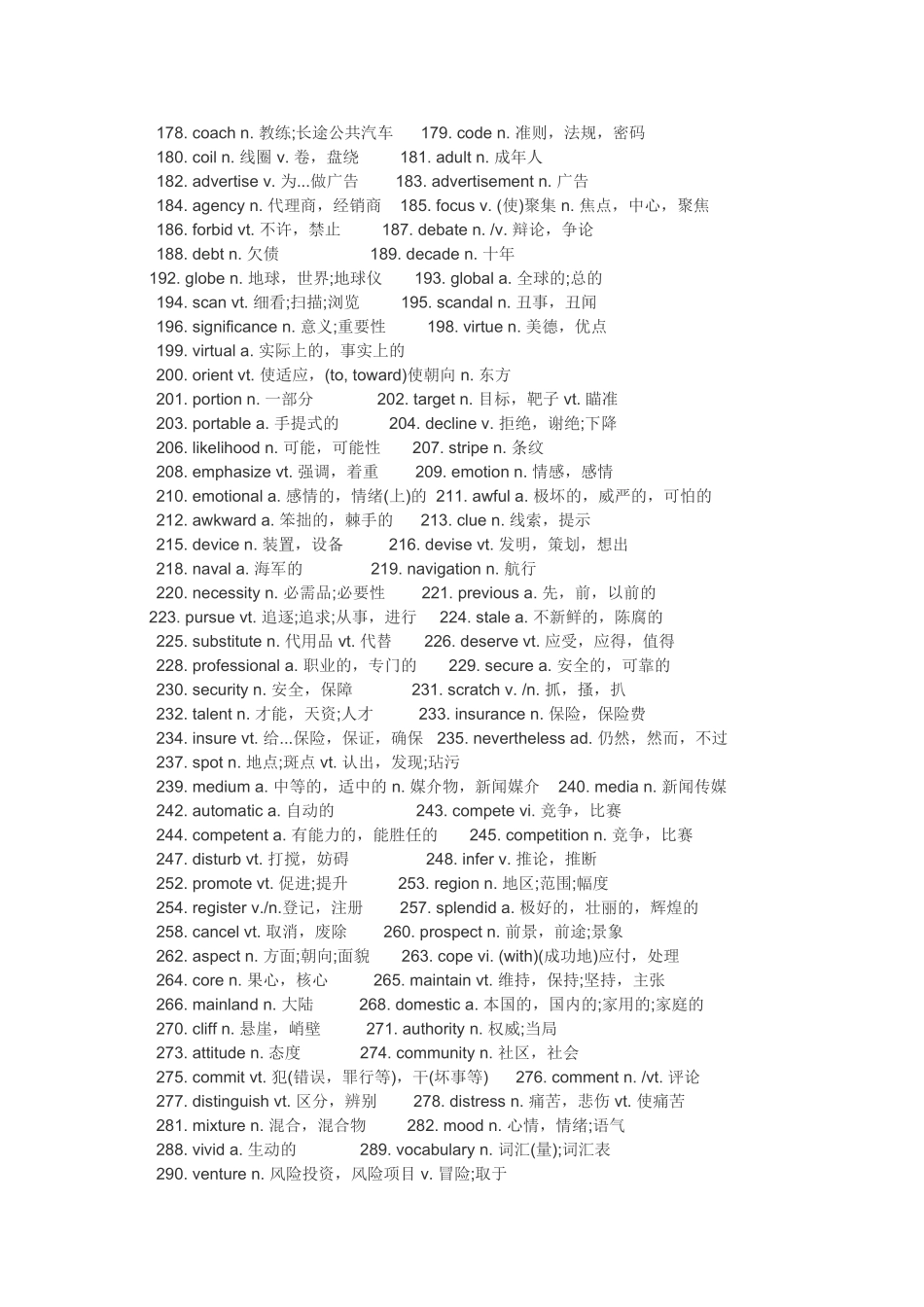 初中英语常用必背词汇_第3页