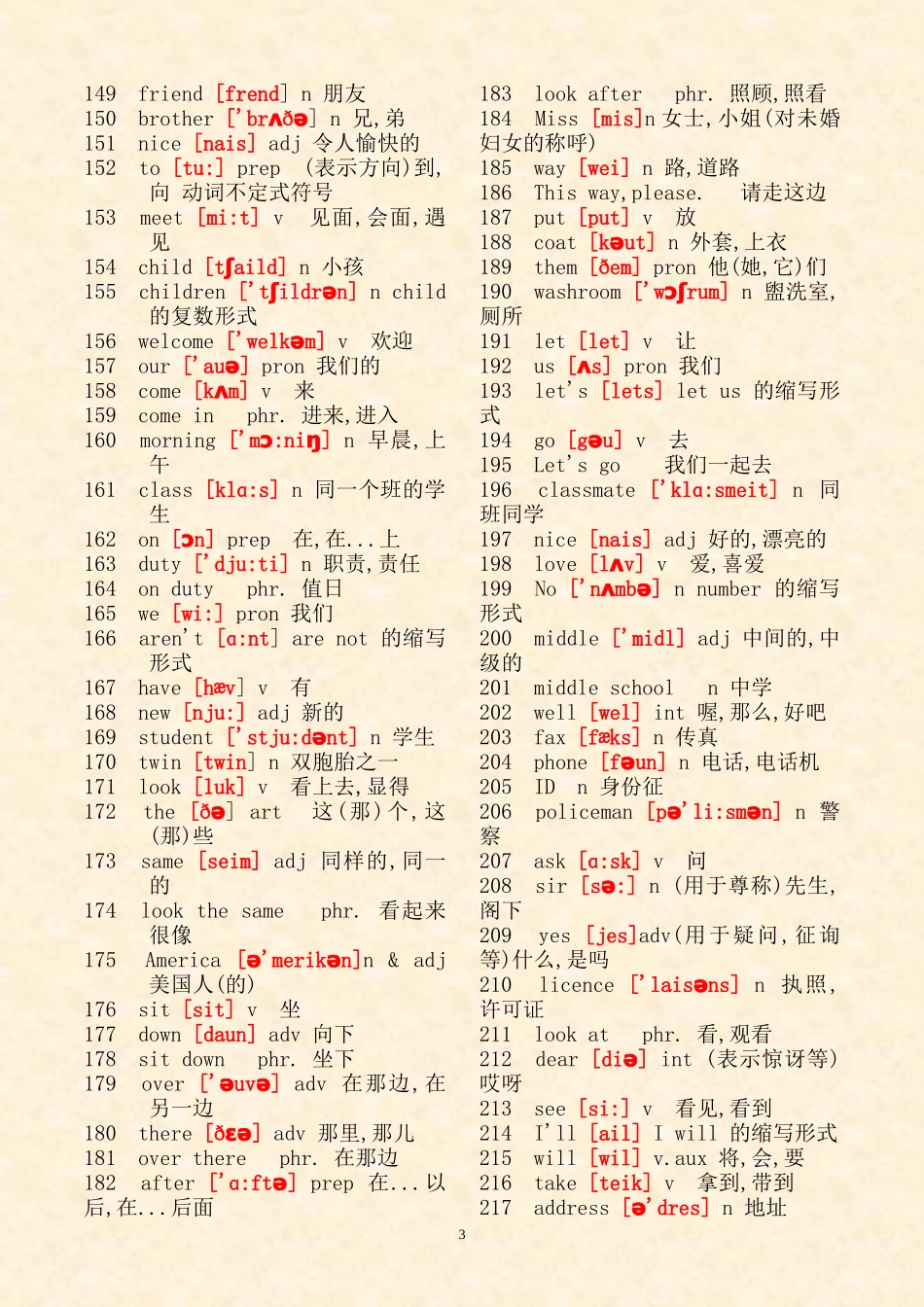 初中英语词汇表_第3页