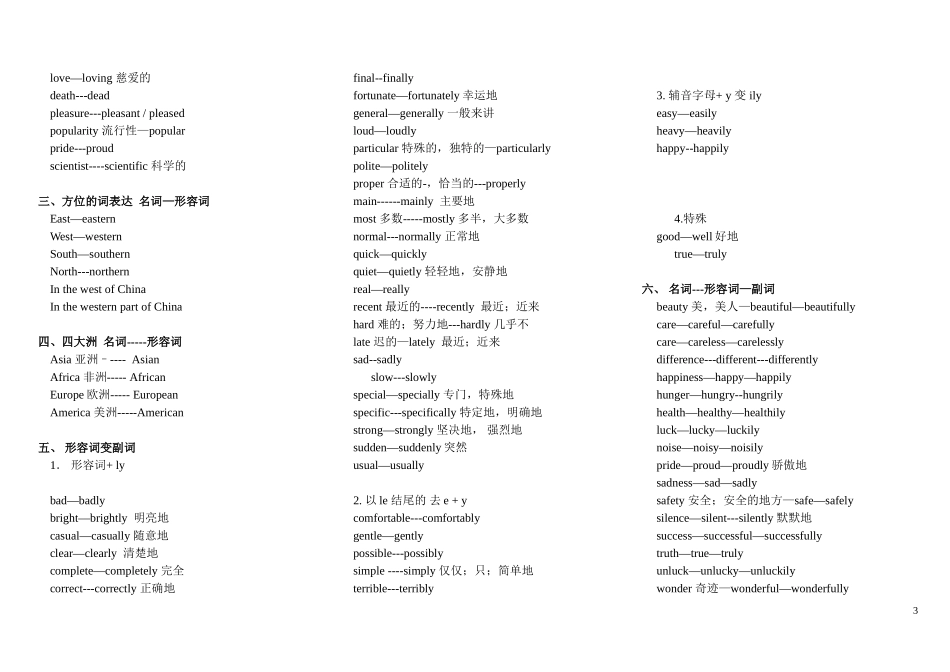 初中英语词性变化归纳_第3页