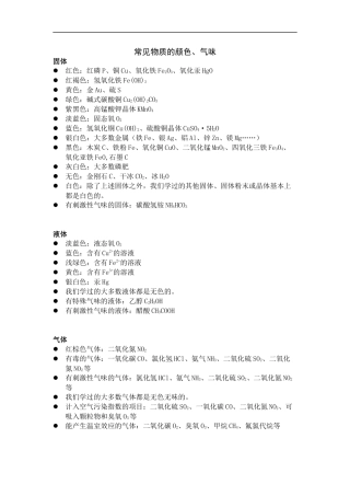 初中化学物质推断题