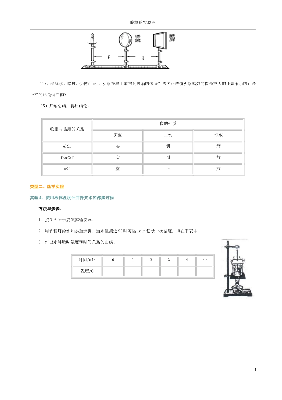 初中物理的20个实验探究专题复习_第3页