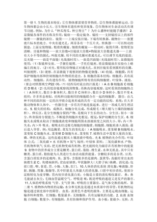 初中生物总复习提纲(同名7757)