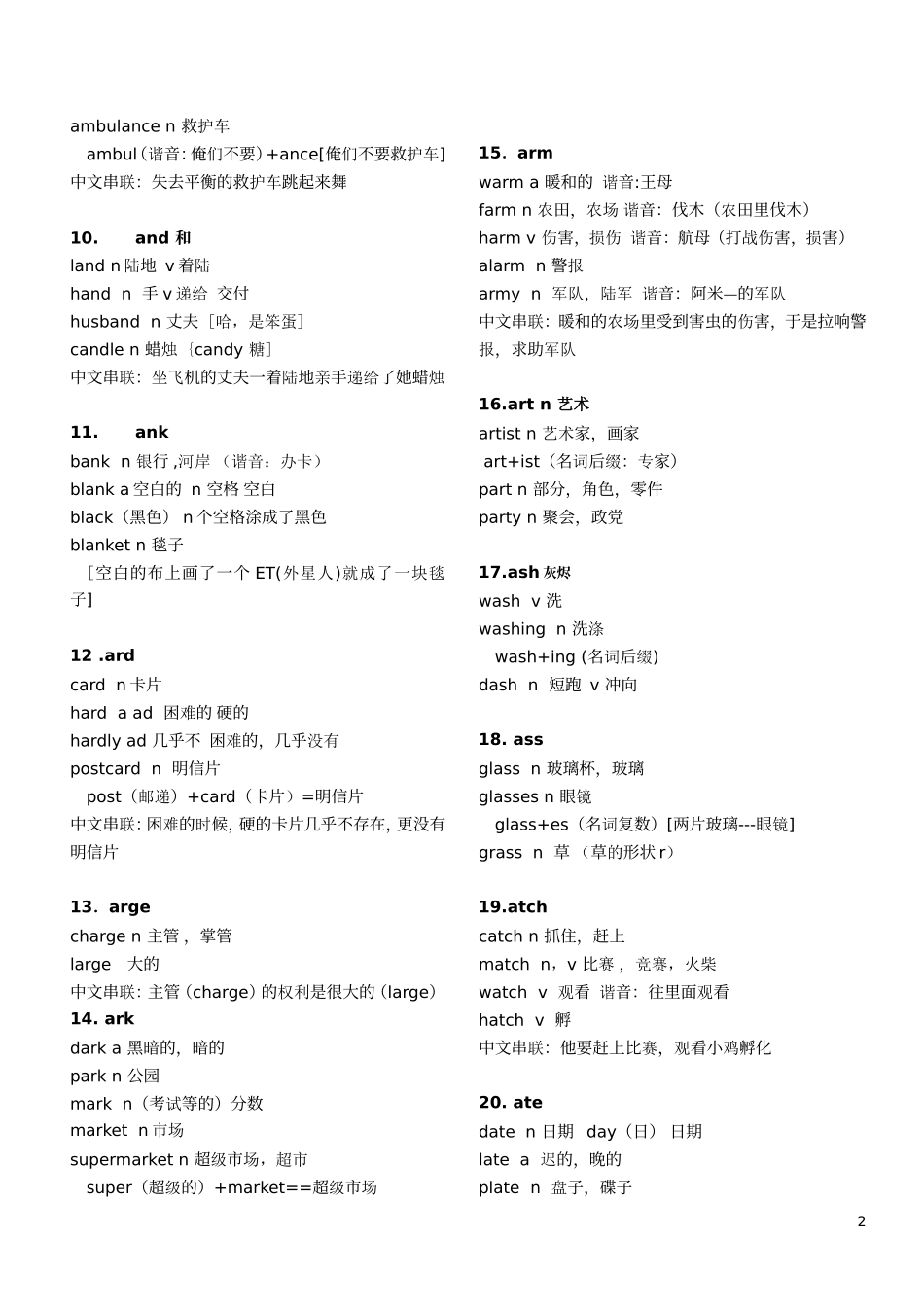 初中英语单词联系记忆法整理后_第2页