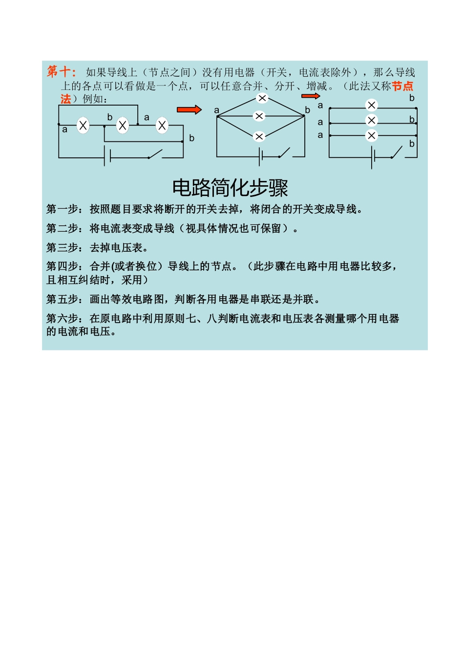 初中物理电路分析方法(短路、串并联分析、滑动变阻器)_第3页