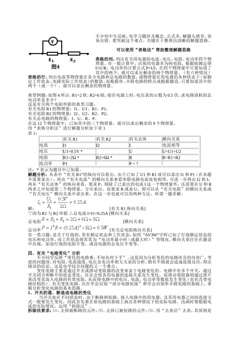 初中物理电学电路问题难点突破_第2页