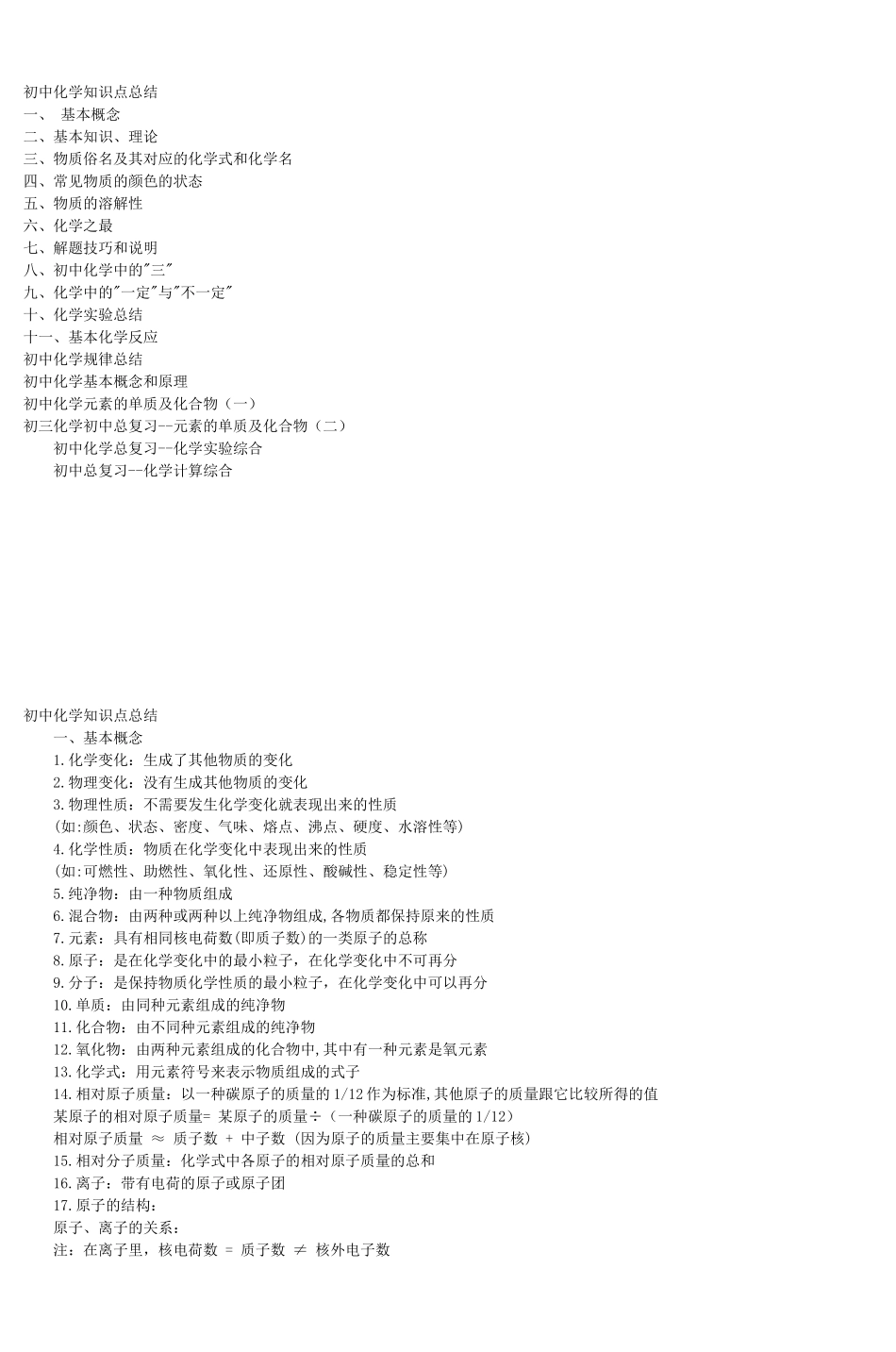 初中化学知识点总结(同名6762)_第1页