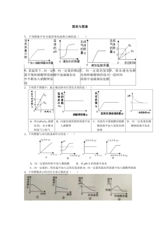 初中化学专题《图表与图象》